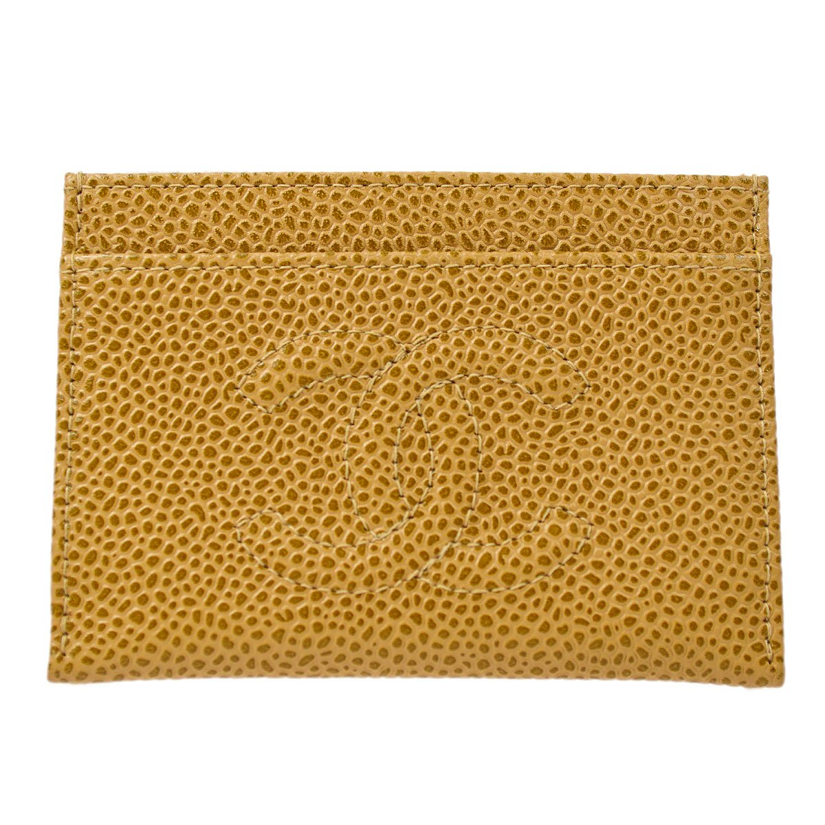 Chanel 20002001 Timeless Card Case Beige Caviar Ao32115